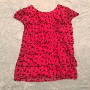 Pink Dressy Ruffle Top